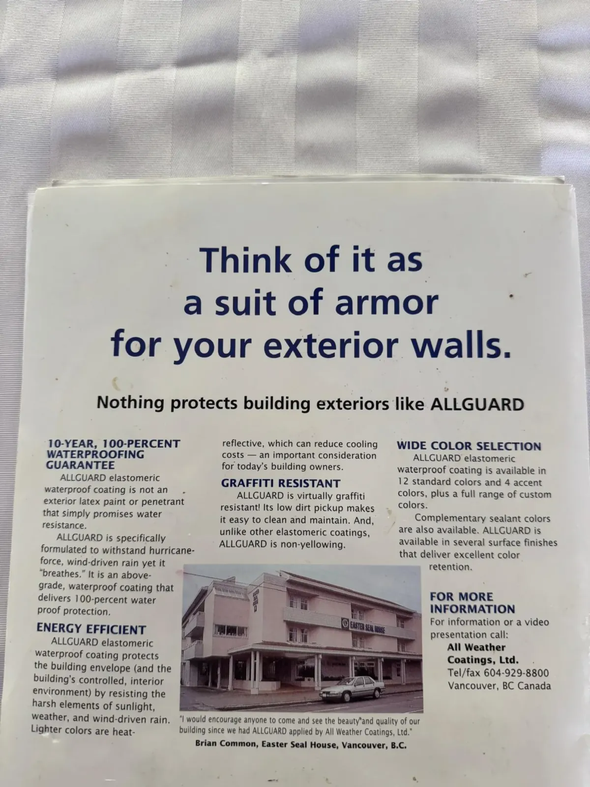 Professional building envelope inspection and maintenance services by Allweathercoating.