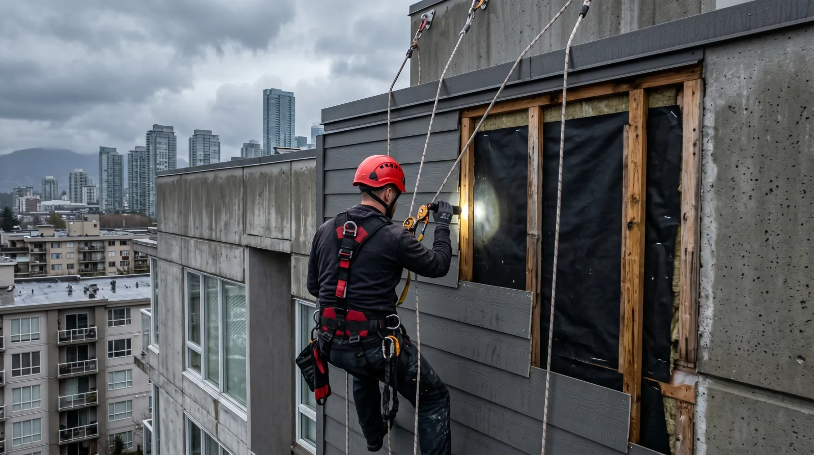 Rainscreen vs. face-sealed wall assembly